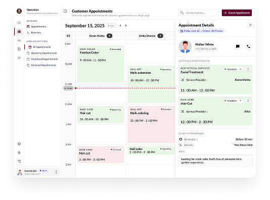 Scheduling - Simplify your daily bookings with a calendar that works for you and your team. Handle all appointments, reschedules, and reminders in just a few taps.